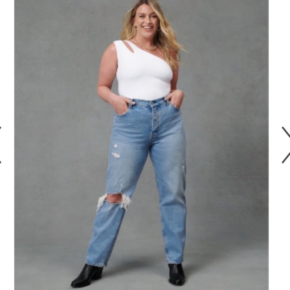 *NEW* Abercrombie & Fitch Curve Love The Dad High Rise Jeans